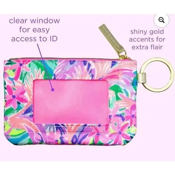 Lilly Pulitzer ID Case Holder It Was All A Dream Wallet Coin Purse - Picture 3 of 7